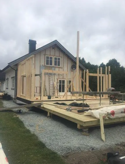 Tilbygg utført av Sandbråten Bygg AS
